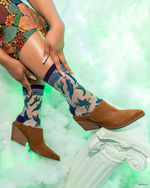 Load image into Gallery viewer, Wicked Elphaba's Power Shimmer Sheer Crew Sock
