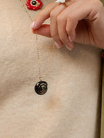 Load image into Gallery viewer, Black Snail Long Necklace