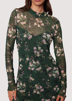Load image into Gallery viewer, Annabel Rose Midi Dress in Green Floral
