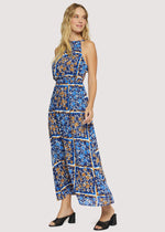 Load image into Gallery viewer, Sorrento Romance Maxi Dress in Blue Floral Multi
