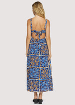 Load image into Gallery viewer, Sorrento Romance Maxi Dress in Blue Floral Multi