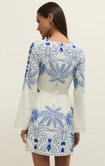 Load image into Gallery viewer, Tahina Palm Mini Dress in Nautical