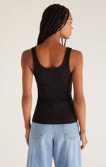 Load image into Gallery viewer, Audrey Rib Tank in Black
