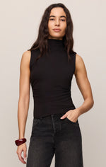 Load image into Gallery viewer, Silva High Neck Tank in Black