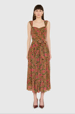 Load image into Gallery viewer, Silke Midi Dress in Evening Rose Print
