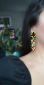 Load image into Gallery viewer, Orange Blossom Flower Resin Earring
