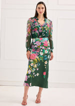 Load image into Gallery viewer, The Hilary Skirt in Emerald Garden Enchantment