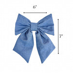 Load image into Gallery viewer, Denim Hair Bow
