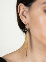 Load image into Gallery viewer, Black Panther Fringe Earrings