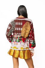 Load image into Gallery viewer, Rockefeller Center Button Up Cardigan in Multi