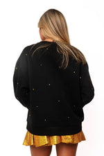 Load image into Gallery viewer, Poinsettia in Flower Pot Sweatshirt in Black