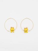 Load image into Gallery viewer, Small Yellow Parrot Couple Earrings