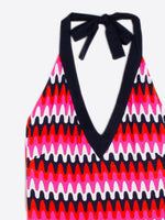 Load image into Gallery viewer, Daniela Dress in Ondas Punto Print