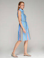 Load image into Gallery viewer, Mariya Dress in Azul Seersucker