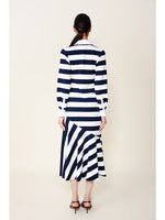 Load image into Gallery viewer, Senna Polo Dress in Navy/White Stripe