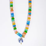 Load image into Gallery viewer, Candy Owl Necklace in Blue/White