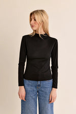 Load image into Gallery viewer, Long Sleeve Mock Neck Layer in Black