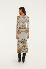 Load image into Gallery viewer, Stained Glass Knit Skirt in Grey