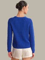 Load image into Gallery viewer, Jane Crewneck Pullover Sweater in Nautical Blue