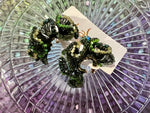 Load image into Gallery viewer, Rio Hoop Earrings in Dark Green
