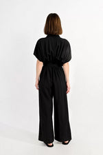 Load image into Gallery viewer, Collared Jumpsuit in Black
