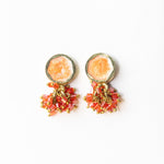 Load image into Gallery viewer, Kimberly Enamel Earrings in Coral