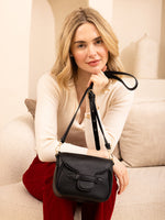 Load image into Gallery viewer, Mable Vegan Crossbody Bag in Black