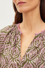 Load image into Gallery viewer, Ida Mosaic Boho Top in Rose
