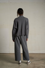 Load image into Gallery viewer, Olivia Fleece Open Cardigan in Charcoal