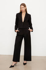 Load image into Gallery viewer, Anya Cropped Blazer in Black
