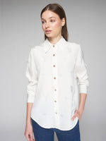 Load image into Gallery viewer, Mafalda Blouse in Blanco Jacquard