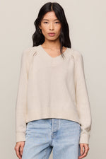 Load image into Gallery viewer, Stratton V-Neck Sweater in Sandstone