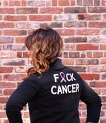 Load image into Gallery viewer, Fuck Cancer Zip Up- 25% of each sale goes to Runway For Recovery