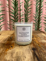 Load image into Gallery viewer, Saltwater Cures Everything Candle in Lemograss and Ylang Ylang