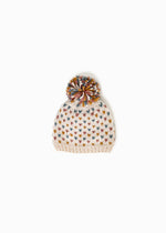 Load image into Gallery viewer, Little Heart Pom Hat in Mustard Multi