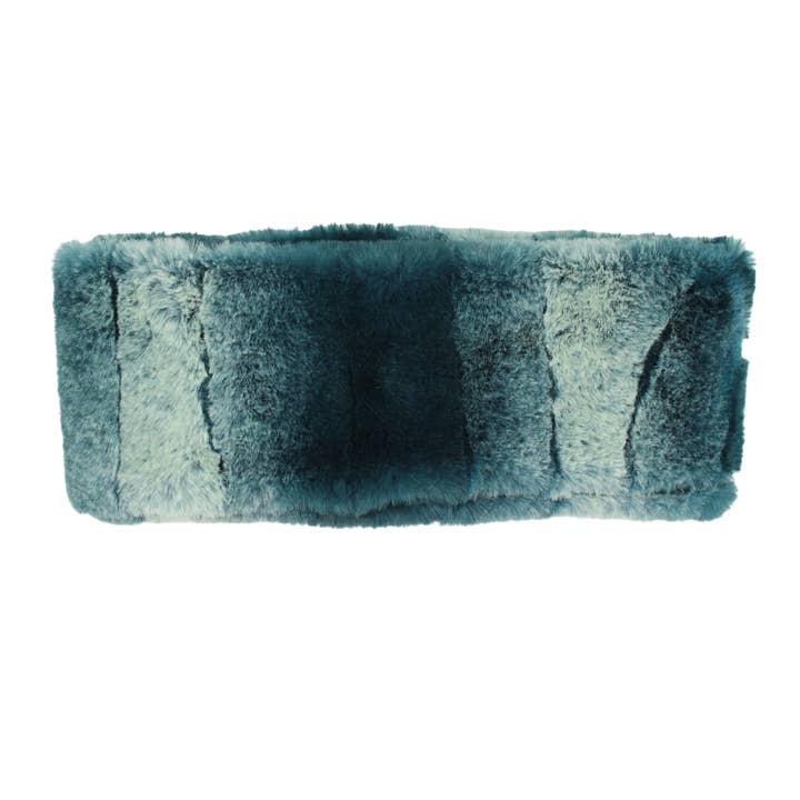 Faux Fur Headband in Teal