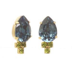 Vienna Stud Earrings in Montana/Olivine