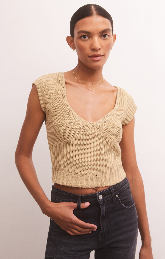 Prim Sweater Top in Rattan