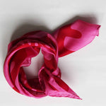 Load image into Gallery viewer, Mini Peace and Love Scarf in Fuchsia

