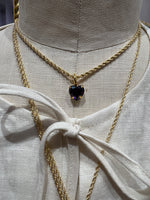 Load image into Gallery viewer, Rope Chain Heart Charm Necklace in Amethyst
