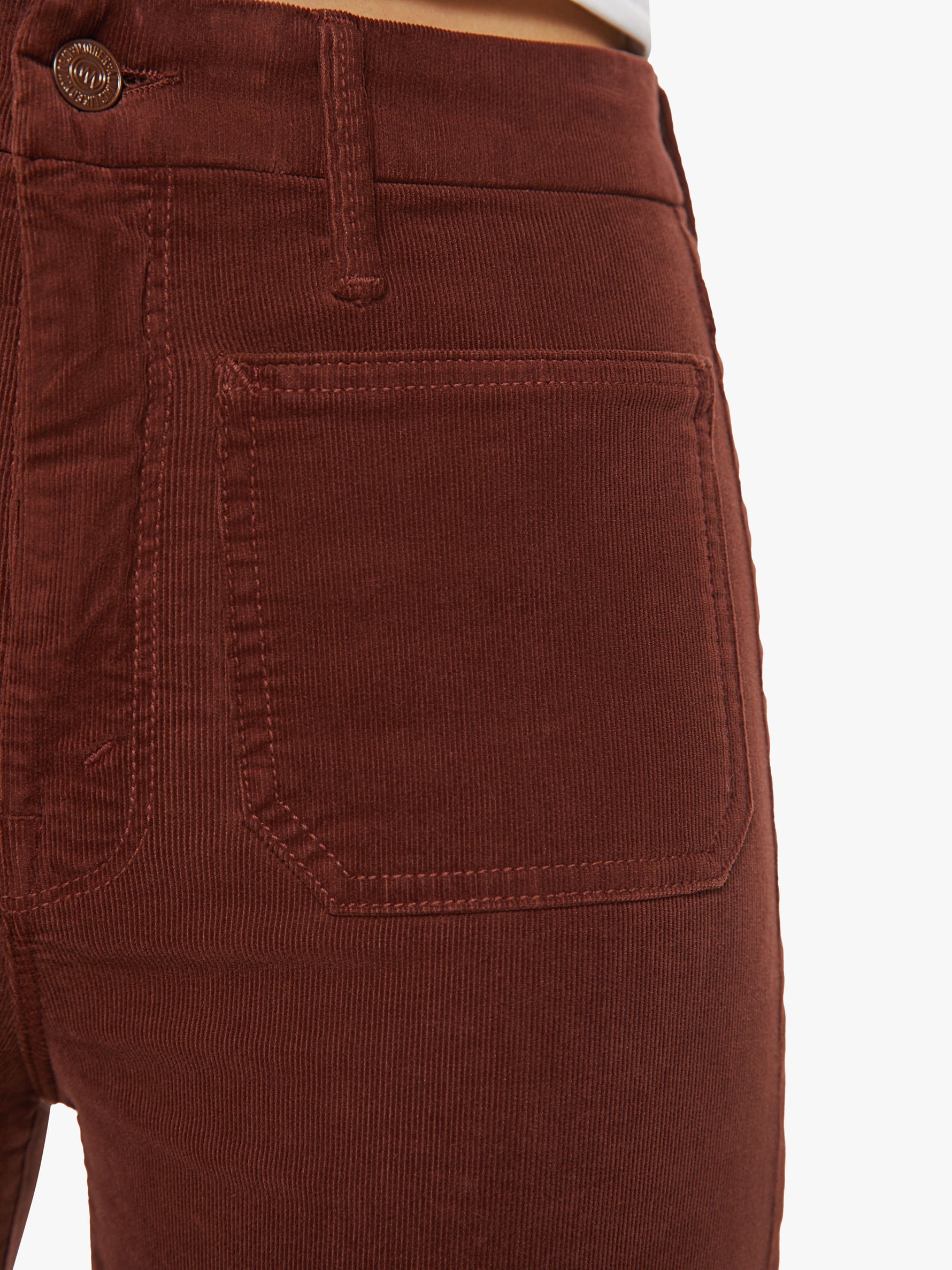 Patch Pocket Roller Skimp Corduroy in Rum Russian