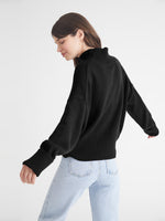 Load image into Gallery viewer, Blair Mockneck Pullover in Black
