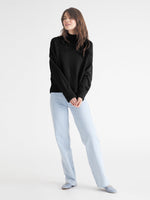 Load image into Gallery viewer, Blair Mockneck Pullover in Black
