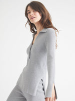 Load image into Gallery viewer, Gemma Flare Sleeve Shirt in Grey
