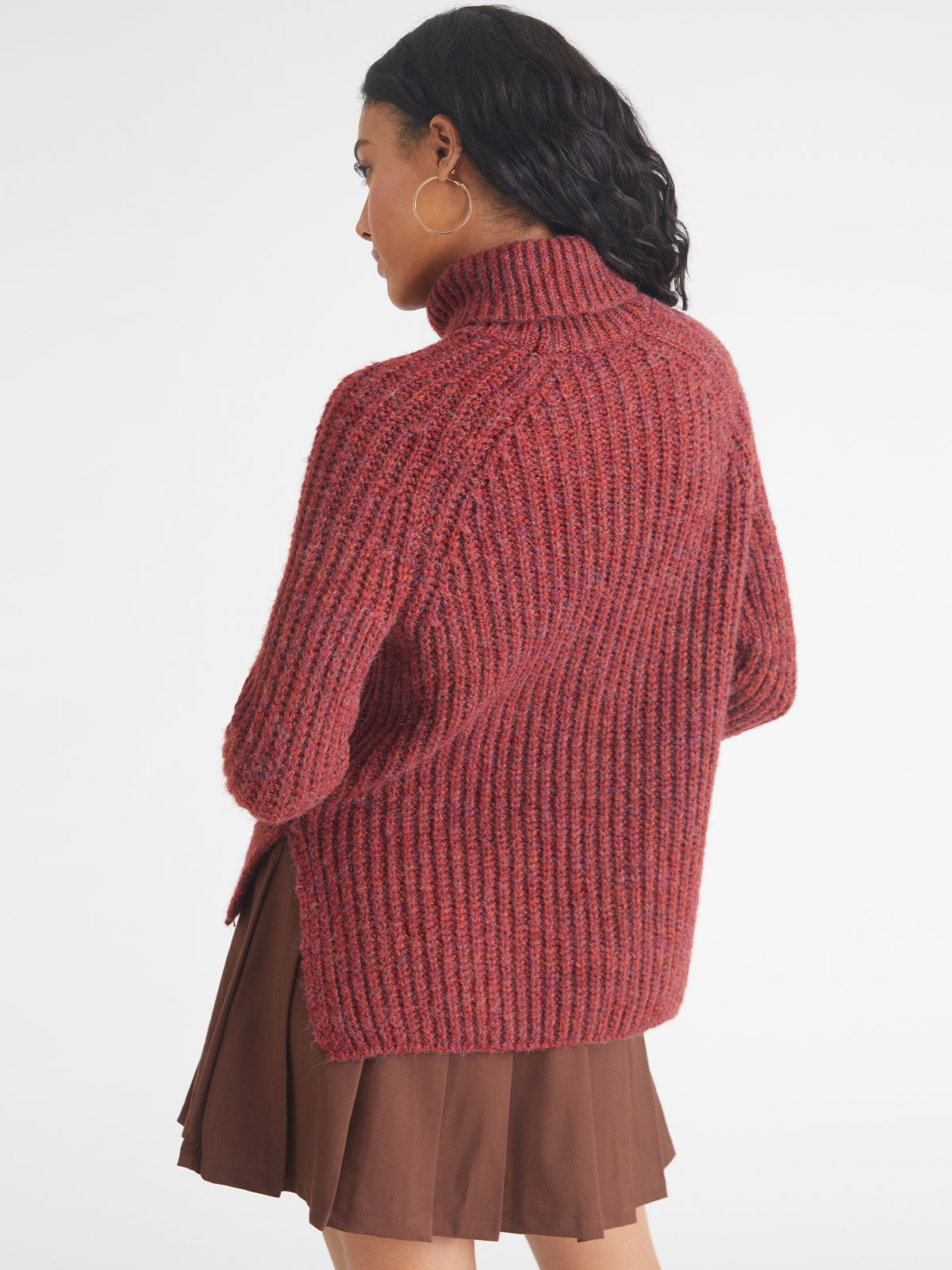Stella Shacker Turtleneck in Ruby Red