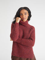 Load image into Gallery viewer, Stella Shacker Turtleneck in Ruby Red
