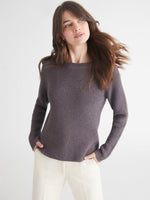 Load image into Gallery viewer, Jane Metallic Crewneck Sweater in Charcoal
