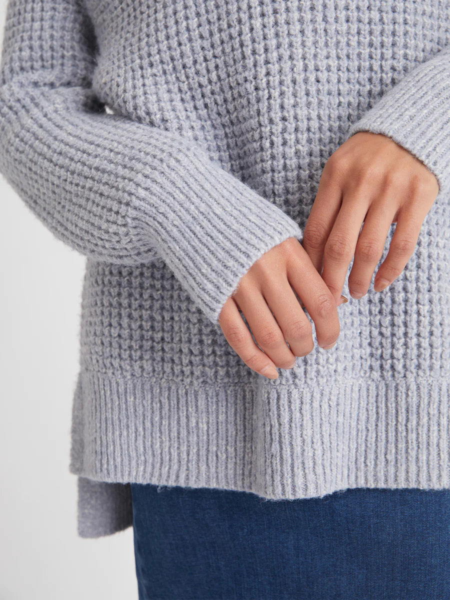 Stella Textured Turtleneck Tunic in Iceberg