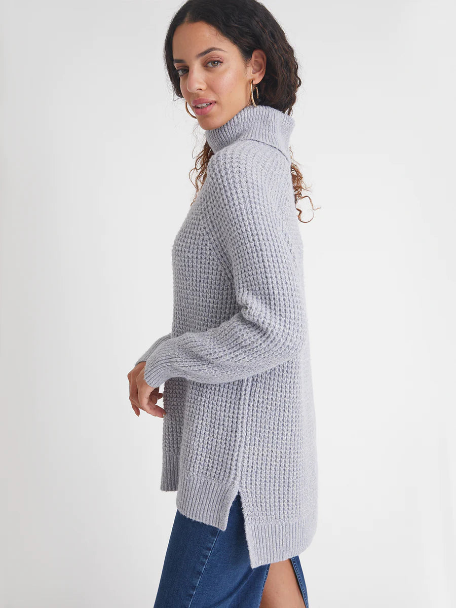 Stella Textured Turtleneck Tunic in Iceberg
