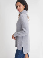 Load image into Gallery viewer, Stella Textured Turtleneck Tunic in Iceberg
